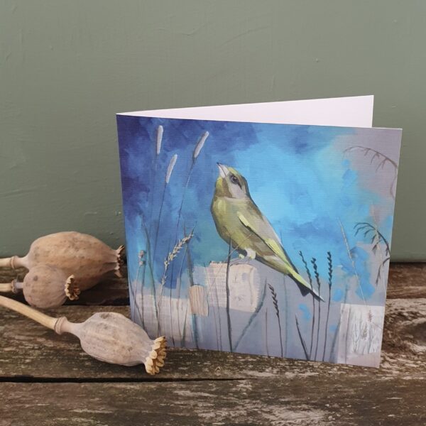 greenfinch greeting card
